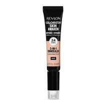 Revlon ColorStay Skin Awaken 5-in-1 컨실러 경량 크리미 롱래스팅 페이스 메이크업 카페인 비타민 C 함유 결점 다크 서클 홍조용 002 범용 브라이트너, AE) 002 Universal Brightener
