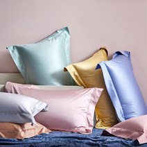 [엘니]100수 면 공단 베개 커버 롱 솜 싱글 순면 500개 48x74 일대 2마리, 01 48cmX74cm, 01 안개 100수 말베개 BYF