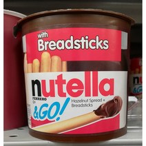 Nutella & Go (미국마트) 뉴텔라 브래드스틱 52g 10팩 with breadsticks 1.8oz, 10개