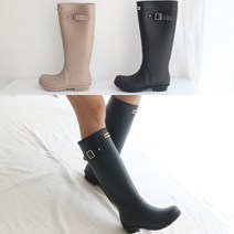런슈즈 장마철 레인부츠 벨티드 패션 여성 롱장화