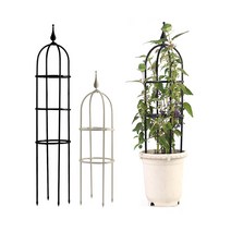 호르투스가든 장미 넝쿨 원형 식물지지대 NO11 원예소품 가드닝, 블랙, 20cm-75cm, 1개