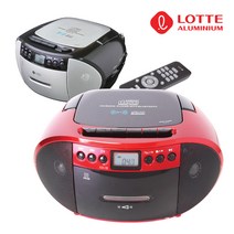 롯데 핑키-770 CD카세트플레이어 블루투스 USB메모리 재생 이어폰 단자, PINGKY-770, 레드