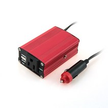자동차 인버터 캠핑 자동차 200W 전원 인버터 12v 변환기 DC ~ 휴대용 수정 사인물결무늬 USB 충전기, 03 12V 220V (Red)