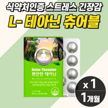직장인 스트레스 완화 영양제 긴장 완화제 테아닌 츄어블 케어 관리 20대 30대 남성 여성 청소년 심신안정 긴장완화불면 수면보조제 정신 건강 긴장완화 스트래스 케어 테아닌