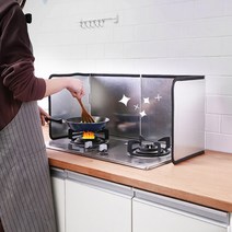 가스렌지가림막 가스레인지 가림막 기름튐방지 가드 인덕션 기름막이 스테인리스 안전, 3단