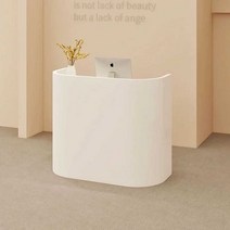 프런트 데스크 계산대 인포 데스크 쇼핑몰 상업용, 화이트 익스텐션 120x50x100cm