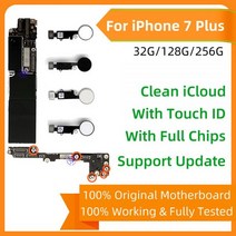100% 원래 아이폰 7 플러스 마더 보드/아니 터치 id에 대 한 잠금 해제 Iphone7 플러스 메인 보드 플레이트, 03 32G Gold Touch ID