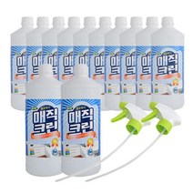 벽지곰팡이제거법 500ml x12개 기름때 찌든때용 텐트곰팡이제거 장판 실크벽지 얼룩 천장 창틀 창문실리콘 한번애 얼룩제거 항균제 방곰팡이제거, 매직크린 500ml X 12 + 분무기2개