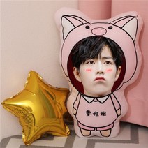 샤오잔 굿즈 캐릭터 쿠션 베게 스타 응원 선물 17종, 17, 30cm(양면)