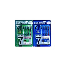 페리오 토탈7 칫솔 초극세모 4개입 2종 ( 차콜숯 + 그린티 )