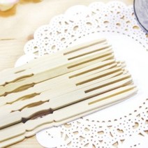 9117. 대나무 두발포크 - 100pc 손잡이 꼬지 두발 대나무