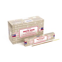 사티아 나그참파 인센스 스틱 15g x 12팩 180g, 화이트세이지