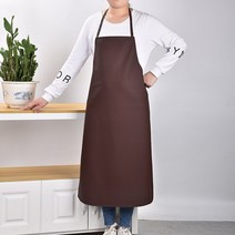 PU 부드러운 가죽 앞치마 방수 오일 방지 성인 주방 요리 허리 내마 모성 작업복 남성과 여성 확대 턱받이, 10