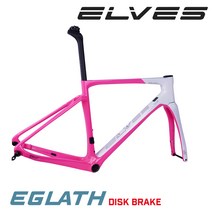 FNR ELVES 엘브스 에글라스 자전거 카본 프레임 로드 디스크 브레이크 EGLATH PRO DISC CARBON FRAME, 핑크 앤 화이트