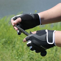 마누스 논슬립 합피 낚시장갑 3컷 바다 민물 기능성, 블랙