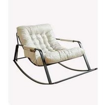 흔들의자 암체어 철제 스윙 북유럽 락킹 체어 소파, 그레이양면 사용 가능