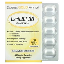 (정품 2+1)California Gold Nutrition LactoBif 프로바이오틱스 300억 CFU 베지 캡슐 60정