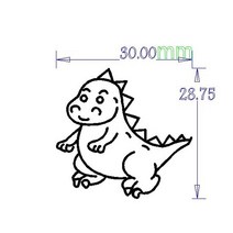 떡도장 베이킹인두 3cm 불도장제작 모형 현품 불도장만들기 인두도장, 벤딩핸들+3cm패턴(172)