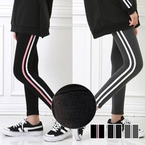 제이키드 주니어 두줄밍크기모레깅스 겨울 여아 레깅스 초등학생