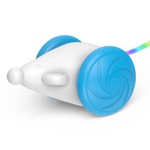고양이자동장난감 고양이레이저 펫토이 자동장난감전기 고양이 장난감 마우스 모양 LED 조명 꼬리 자동 티, 01 blue_01 6.5x5.8cm
