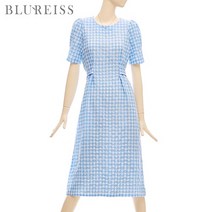 블루레이스 블루레이스 깅엄체크트임롱원피스_B2M1OP3341