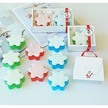 크리스마스비누 눈꽃비누 수제비누 핸드메이드비누 1구비누선물포장 1구비누선물세트, 4000, 1, 80g