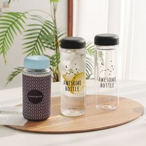 어썸 보틀 파우치 세트 아이스 미니 귀여운 텀블러 350ml 1+1, 3.트라이탄 300ml (뚜껑 블루)_보틀 디자인 랜덤