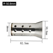 sc머플러 SCL 모토스 범용 바이크 오토바이 전면 촉매 DB 킬러 탈착식 소음기 배기 머플러 50.8mm 60mm, [01] A-50.8, 1개