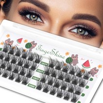 [정품] TINGESHINE DIY 속눈썹 연장 클러스터 속눈썹 개별 속눈썹 C 컬 3D, Volume-10mm-48 Clusters