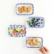 오반자이 모던블루 둥근 사각 접시, 3. 둥근사각, 1개