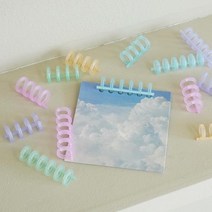 감성 파스텔 4공 6공 미니 루즈리프 5color [셀프 제본 떡메 수첩 만들기 클릭 루즈 바인더 링], 12mm, 피치