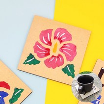 오렌지몰 스텐실 컵받침 만들기-무궁화B 1068380, 단품