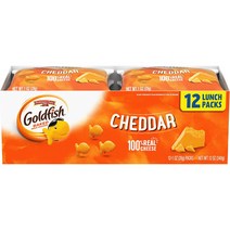 [미국직배송]페퍼리지팜 골드 피쉬 체다 크래커 12개입x28g Pepperidge Farm Goldfish Cheddar Crackers 12ct, 28g