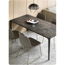 북유럽 세덱식탁 세라믹 미니멀리스트 수입식탁, 1.8myunyan 흰색회색 검정색 다리