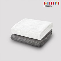 한샘 심플 코튼 스프레드 S 침대패드 순면 목화솜 이불, 그레이