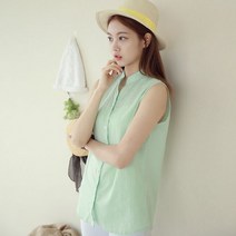 제이앤몰스 우먼 린넨 민소매 여성 셔츠 남방 여자 여름 블라우스 W170