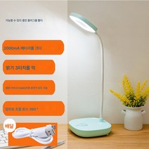 (스탠드)led 스탠드 책상 작은 기숙사 침실 침대 머리맡 쓰기 작업 스탠드 플러그 겸용, 블루사각형헤드+광장하단, 터치 스위치