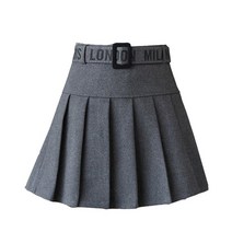 라인댄스신발 라인 댄스 구두 라틴 부츠 신발 미드 하이 웨이스트 플리츠 치마 가을겨울 미니 오피스 레이디 귀여운 스위트 걸스 미니 골프 천, s, 협력사, 회색