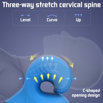 견인베개 목 에어 경추 c가드 여행용 Neck Shoulder Stretcher Relaxer Cervical Chiropractic Traction De, 한개옵션0