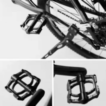 RT 알루미늄 가벼운 경량 자전거 평페달 2p 세트, 블랙