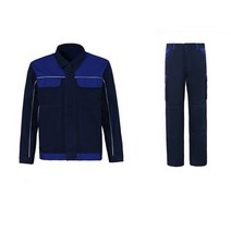 남성용 반사 용접 슈트 멀티 포켓 작업복 전기 공장 수리공 작업장 내구성 유니폼, Blue set_XXL-185