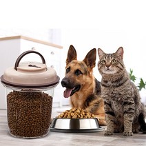펫프레쉬 스마트 진공밀폐 강아지 고양이 반려동물 사료통 간식 보관통 건전지포함, 3.5L, 스카이블루