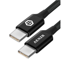 AENZR USB3.1 GEN2 C타입 to TYPE-C 데이터케이블 30cm, 블랙, 1개