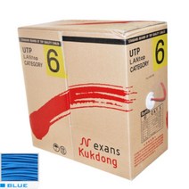 극동전선 UTP CAT.6_4P 청색 통신선 인터넷 케이블, 1box, 300m