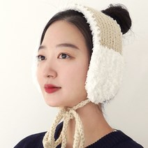 이코마켓 푸들뽀글이 양면 귀돌이 여성 겨울 도톰 니트귀도리 귀마개