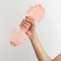 클럽벨 덤벨랙 3단덤벨거치대아령거치대 물 채워진 덤벨 휴대용 조절 가능한 물 아령 근육, 분홍색