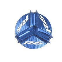 YAMAHA YZF R1 R3 R6 1998-2020 2015-2021 오토바이 CNC 엔진 오일 필러 캡 플러그 커버, 18 R6 Blue