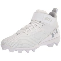 언더아머 Under Armour 남성용 하퍼 7 미드 고무 몰드 야구 클리트 슈즈 (400) 로열/화이트/로열 156205