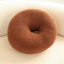 포인트쿠션 유니크패브릭 테디 벨벳 신혼집 소파베개 집들이선물 셀프인테리어 거실 쿠션, 초콜릿 도넛 40cm