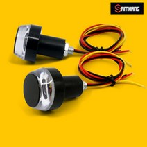 SB 오토바이 바이크 오토바이크 12V용 2WAY LED 핸들발란스 플러그 2개 1세트, 화이트-블루LED